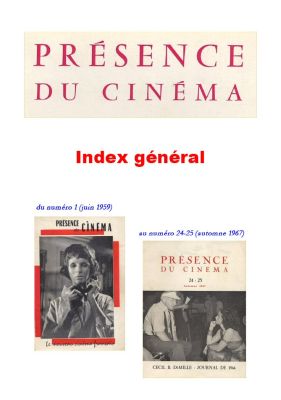 index présence du cinéma